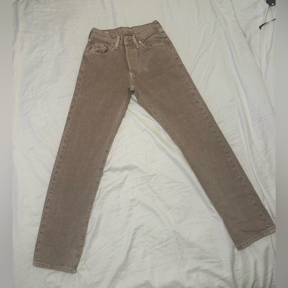 Women’s Levi 501 Brown/Tan Jeans Size 25 🤎